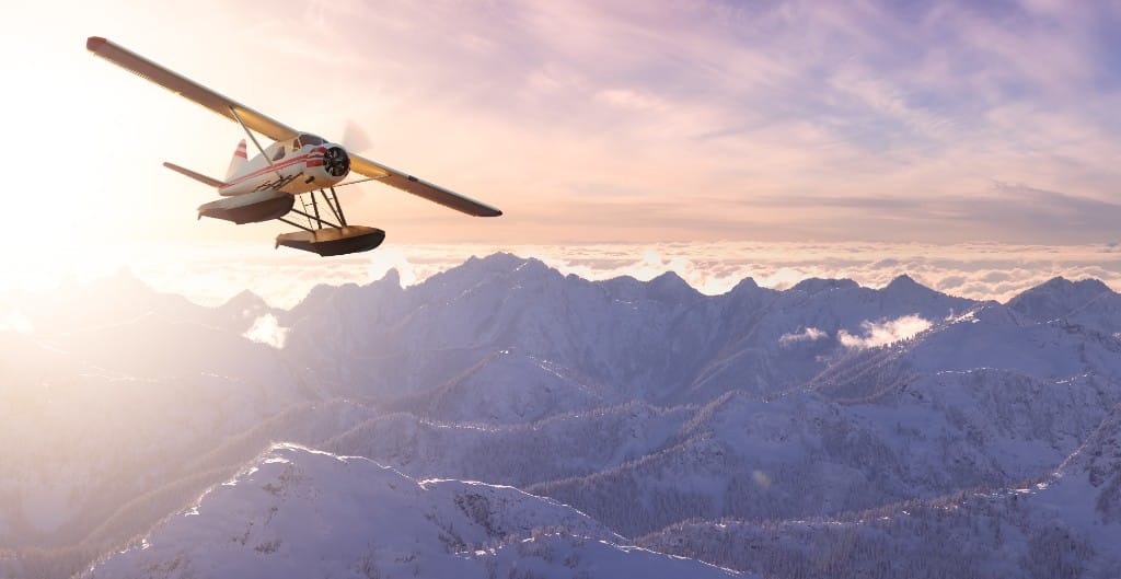 Flightseeing over icefields — luxury cruise shore experience